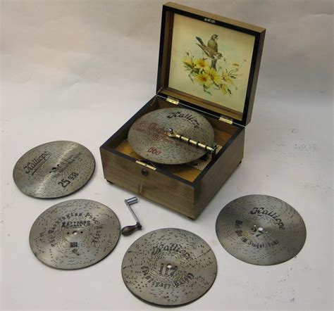 metal music box disc|antique cylinder music box values.